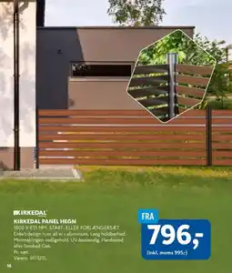 Davidsen Kirkedal panel hegn tilbud