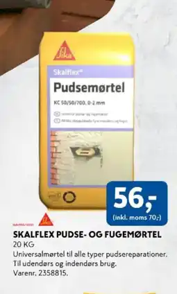 Davidsen Skalflex pudse- og fugemørtel tilbud