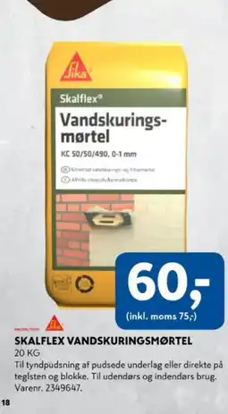 Davidsen Skalflex vandskuringsmørtel tilbud
