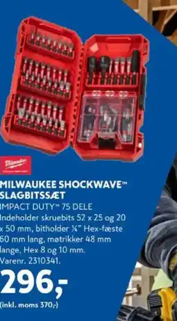 Davidsen Milwaukee shockwaveth slagbitssæt tilbud