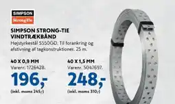 Davidsen Simpson strong-tie vindtrækbånd tilbud