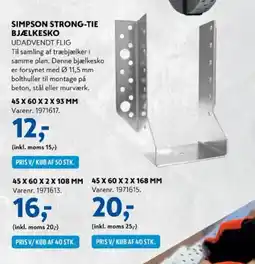 Davidsen Simpson strong-tie bjælkesko tilbud