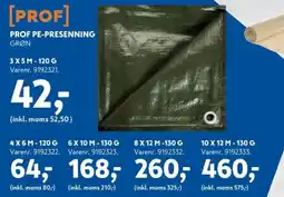 Davidsen Prof Pe-presenning grøn tilbud