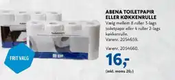 Davidsen Abena toiletpapir eller køkkenrulle tilbud