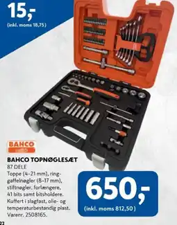 Davidsen Bahco topnøglesæt tilbud
