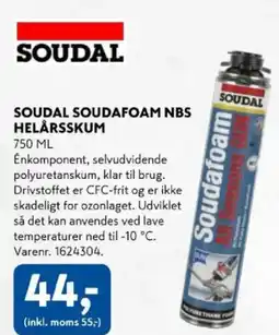 Davidsen Soudal soudafoam NBS helårsskum tilbud