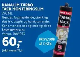 Davidsen Dana lim turbo tack monteringslim tilbud
