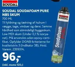 Davidsen Soudal Soudafoam pure NBS skum tilbud