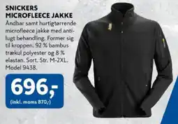 Davidsen Snickers microfleece jakke tilbud