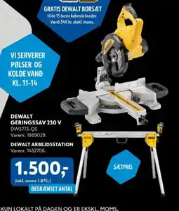 Davidsen DEWALT Geringssav 230 v + DEWALT arbejdsstation tilbud
