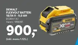Davidsen DEWALT Flexvolt batteri 18/54 v - 9,0 ah tilbud