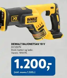 Davidsen DEWALT Bajonetsav 18 v tilbud