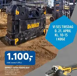 Davidsen DEWALT Tstak radio 18 v tilbud