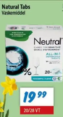 zur Krone Natural Tabs Vaskemiddel tilbud