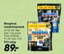 Bilka Neophos maskinopvask (value pack) tilbud