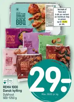 REMA 1000 REMA 1000 Dansk kylling (dybfrost) tilbud