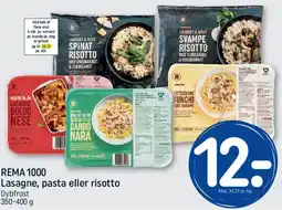 REMA 1000 Lasagne, pasta eller risotto tilbud