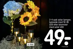 REMA 1000 2-4-pak solar lamper / solarlamper tilbud