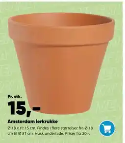 Bilka Amsterdam lerkrukke tilbud