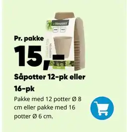 Bilka Såpotter 12-pk eller 16-pk tilbud