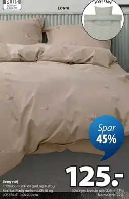 JYSK Sengetøj (LONNI / JOSEFINE) tilbud