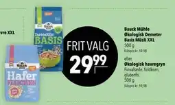 Citti Bauck Mühle Økologisk Demeter Basis Müsli XXL eller Økologisk havregryn tilbud