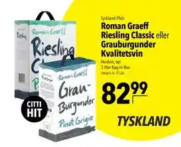 Citti Roman Graeff Riesling Classic eller Grauburgunder Kvalitetsvin tilbud