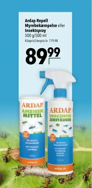 Citti Ardap Repell Myrebekæmpelse eller Insektspray tilbud