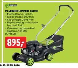 jem & fix PLÆNEKLIPPER 131CC tilbud