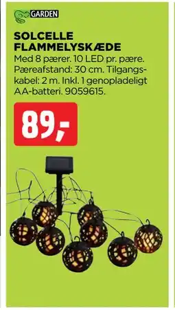 jem & fix SOLCELLE FLAMMELYSKÆDE tilbud