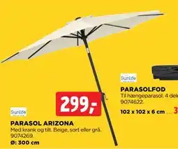 jem & fix PARASOL ARIZONA tilbud