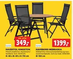 jem & fix HAVESTOL KINGSTON tilbud