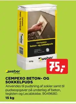 jem & fix CEMPEXO BETON- OG SOKKELPUDS tilbud