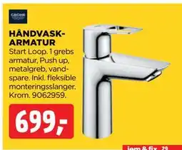 jem & fix HÅNDVASKARMATUR tilbud