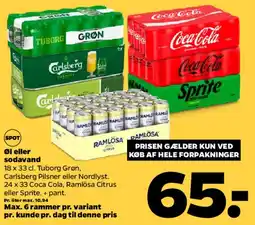 Netto Øl eller sodavand (kasser) tilbud