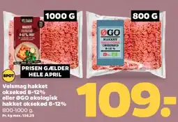 Netto Velsmag hakket oksekød / OGO økologisk hakket oksekød tilbud