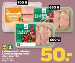 Netto Kyllingeoverlår / kyllingebryst / inderfilet tilbud