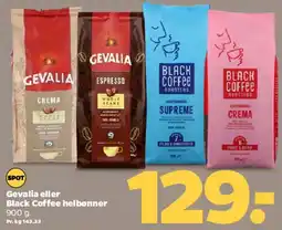 Netto Gevalia / Black Coffee helebønner tilbud