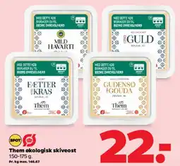 Netto Them økologisk skivesost tilbud