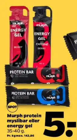 Netto Murph protein mysli / energy gel tilbud
