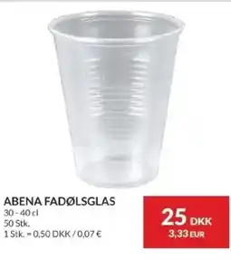 Nielsen's Discount Abena fadølsglas tilbud