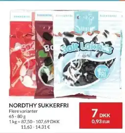 Nielsen's Discount Nordthy sukkerfri tilbud