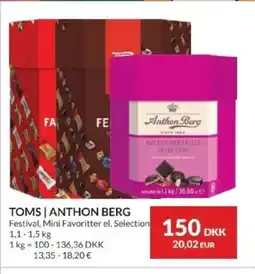 Nielsen's Discount Toms | Anthon Berg tilbud