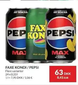 Nielsen's Discount FAXE KONDI/PEPSI tilbud