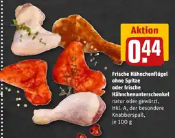 REWE DE Frische Hähnchenflügel ohne Spitze oder frische Hähnchenunterschenkel tilbud