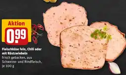 REWE DE Fleischkäse fein, Chili oder mit Röstzwiebeln tilbud