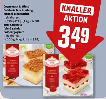 REWE DE Coppenrath & Wiese Cafeteria fein & sahnig Mandel-Bienenstich tilbud