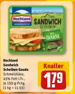 REWE DE Hochland Sandwich Scheiben Gouda tilbud