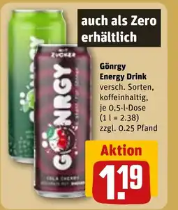 REWE DE Gönrgy Energy Drink tilbud