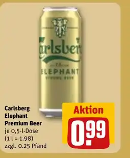 REWE DE Carlsberg Elephant Premium Beer tilbud
